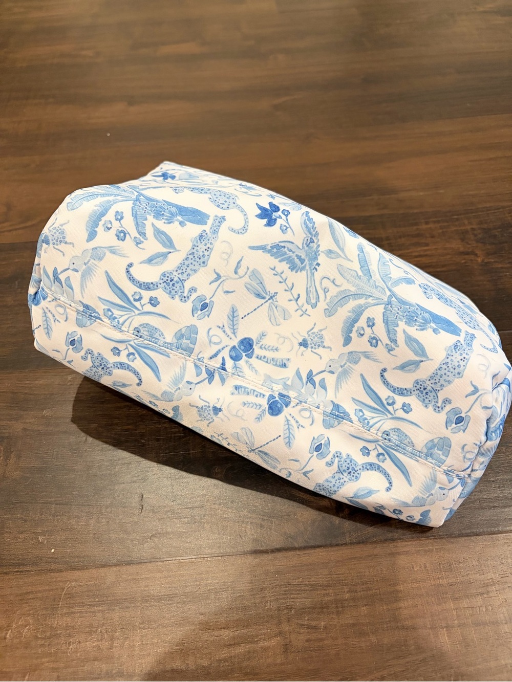 Oh My Mahjong Katherine Cardy Amazon Storage Bag Blue White Tropical Travel Bag - Picture 7 of 7